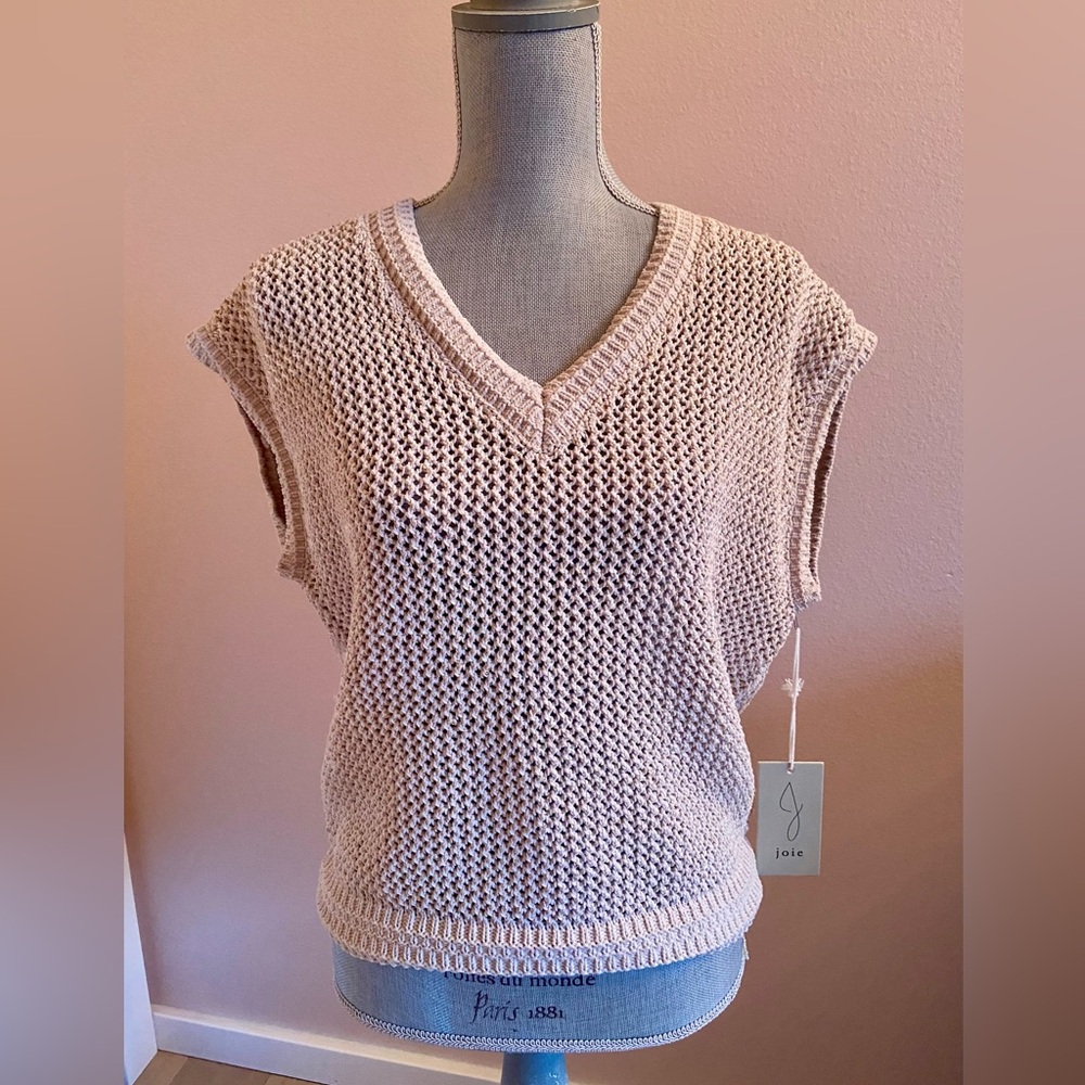 NEW Joie Knit w/ Sequins Boxy Sweater Vest NWT!
